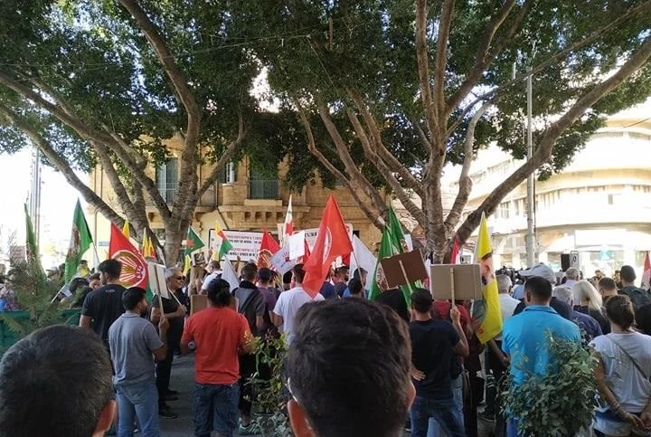 Κύπρος: Πορεία Διαμαρτυρίας για την εισβολή στη Συρία (εικόνες)